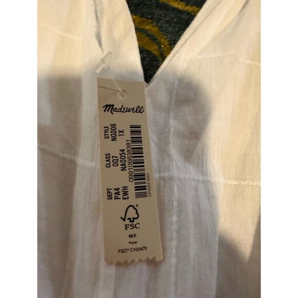 NWT Madewell Sophia Smocked Midi Dress Size 1X - Picture 7 of 9